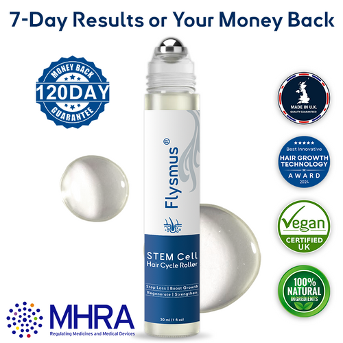 Official Store: MHRA Approved | Flysmus® 𝐒𝐓𝐄𝐌 𝐂𝐞𝐥𝐥 Hair Cycle Roller - Visible Results in 7 Days (🔥UP TO 80% OFF)
